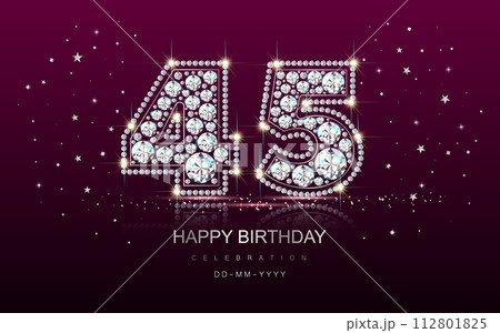 numbers anniversary 45 forty five 112801825