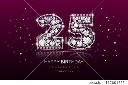 Birthday numbers anniversary 25 twenty five 112801835