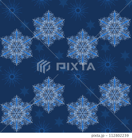 vector seamless pattern with snowflakes vector seamless pattern with snowflakes 112802239