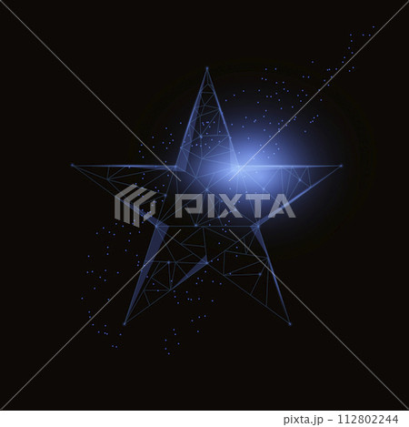 Polygonal vector illustration of five-pointed star. 112802244