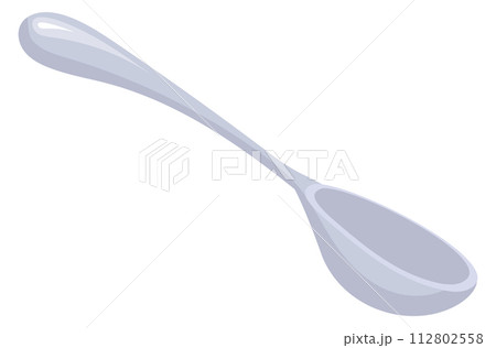 Spoon cartoon icon. Metal utensil. Kitchen tool 112802558