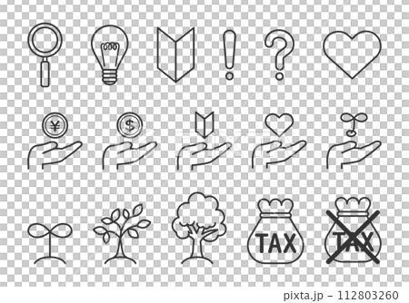 Investment Beginner Simple Icon Set 112803260