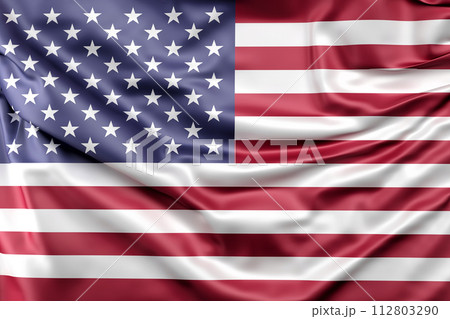 Ruffled Flag of United States of America. 3D Rendering Ruffled Flag of United States of America. 3D Rendering 112803290