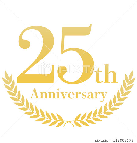 金色の月桂樹 25周年装飾フレーム 金色の月桂樹 25周年装飾フレーム 112803573
