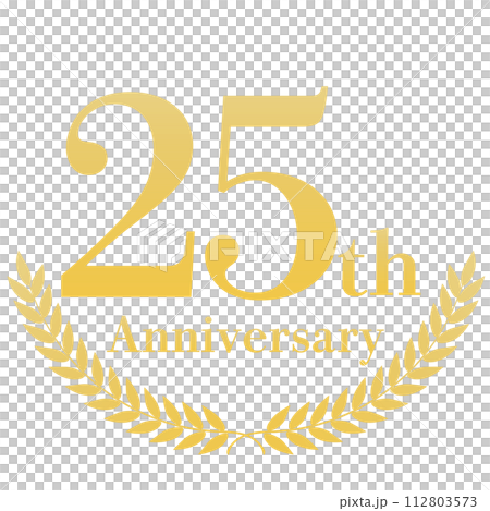 金色の月桂樹 25周年装飾フレーム 金色の月桂樹 25周年装飾フレーム 112803573