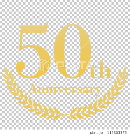 金色の月桂樹　50周年装飾フレーム 112803576