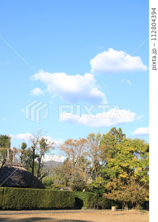 秋の京都嵯峨野:落柿舎周辺の風景 秋の京都嵯峨野:落柿舎周辺の風景 112804394