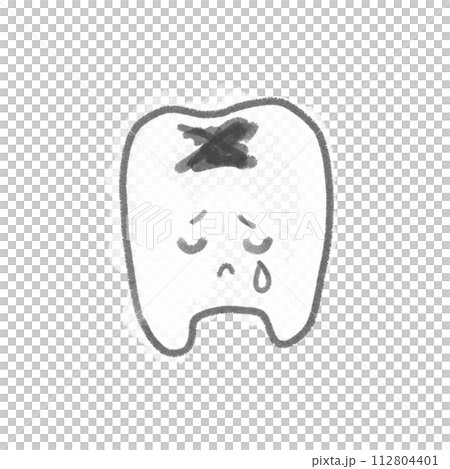 哭泣的牙齒蛀牙 哭泣的牙齒蛀牙 112804401