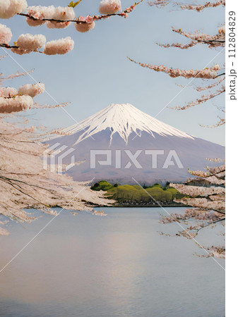 桜と富士 桜と富士 112804829