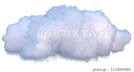 背景透過したシンプルな雲 112804894