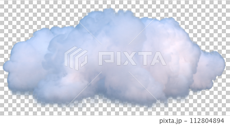 背景透過したシンプルな雲 112804894