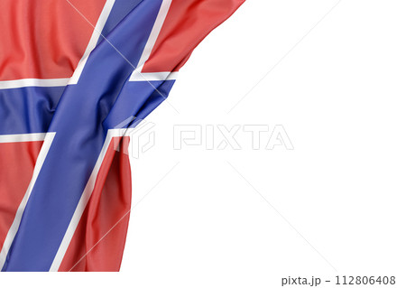 Flag of Novorossiya in the corner on white...のイラスト素材 [112806408] - PIXTA