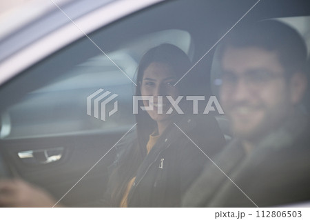 A romantic couple embarks on a scenic road trip across Europe, exploring captivating landscapes and creating unforgettable memories together A romantic couple embarks on a scenic road trip across Europe, exploring captivating landscapes and creating unforgettable memories together 112806503