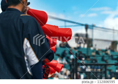 高校野球試合風景 応援シーン 112806595