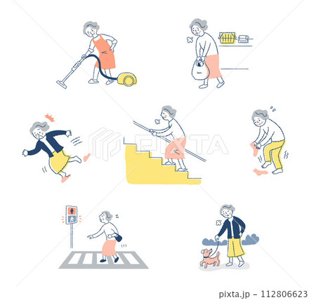 フレイル　さまざまな症状　セット 112806623