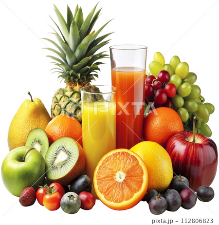 fruits and vegetables isolated on white 112806823