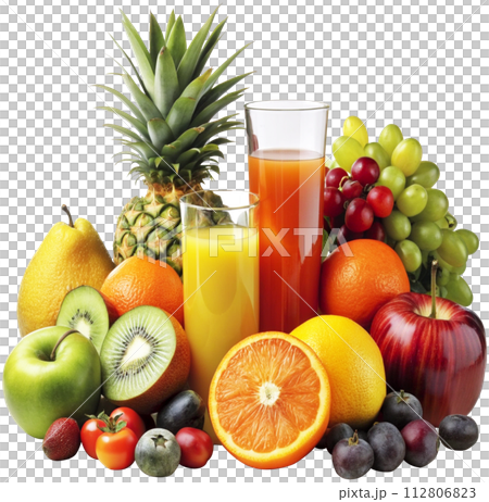 fruits and vegetables isolated on white 112806823
