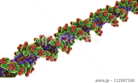 Double helix of DNA, 3D illustration 112807100