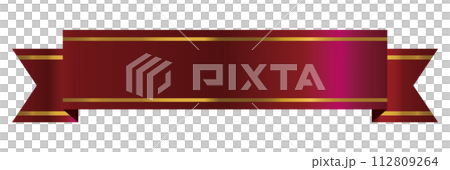 Shiny ribbon background material set wine red 112809264