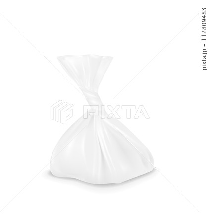 White plastic bag. Packaging for bread, coffee, sweets, cookies and gift White plastic bag. Packaging for bread, coffee, sweets, cookies and gift 112809483