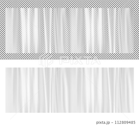 White transparent plastic wrapper 112809485