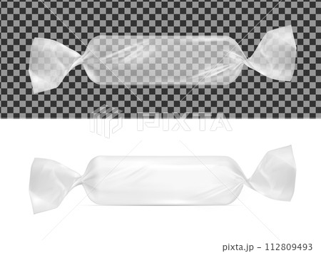 Transparent foil food snack pack for candy and other products Transparent foil food snack pack for candy and other products 112809493