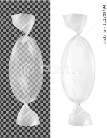 Transparent foil food snack pack for candy and other products 112809494