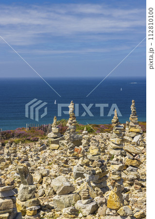 stone man in Cap de la Chevre, Crozon, Brittany, France 112810100