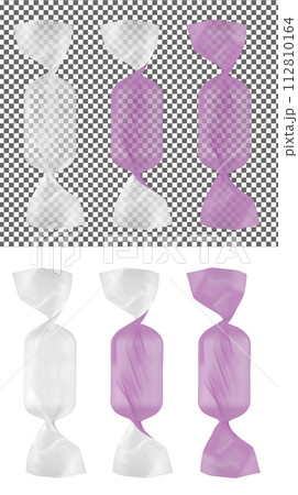 Transparent and purple foil food snack pack for candy and other products 112810164