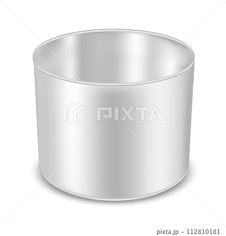 Round metal can for food, cookies and gifts. Flower vase 112810181