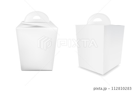 White Realistic paper packaging for sweets and gifts White Realistic paper packaging for sweets and gifts 112810283