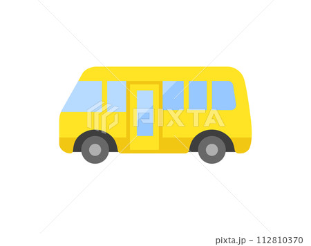 スクールバスのアイコンのイラスト 112810370