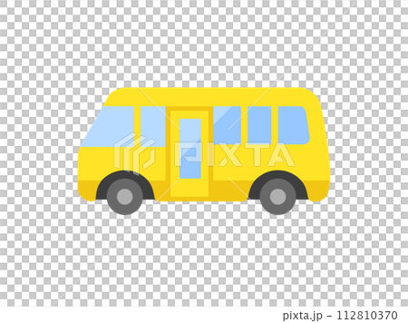 スクールバスのアイコンのイラスト 112810370