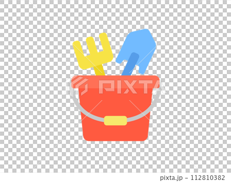 Illustration of sandbox set icons 112810382