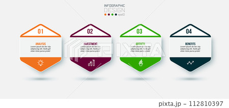 Infographic template business concept with step. Infographic template business concept with step. 112810397