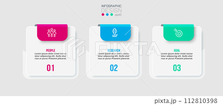Infographic template business concept with step. Infographic template business concept with step. 112810398