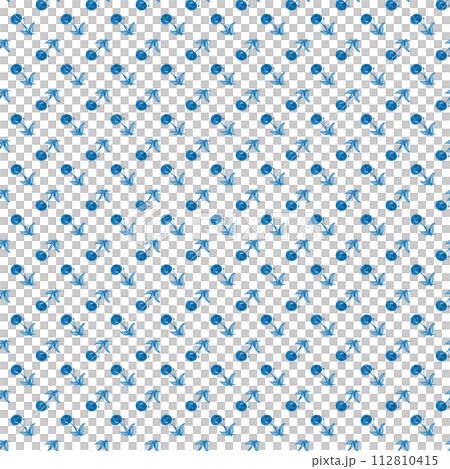 Blue cherry. Watercolor seamless berry pattern Blue cherry. Watercolor seamless berry pattern 112810415