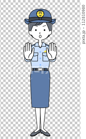 阻止女警插畫 阻止女警插畫 112810980