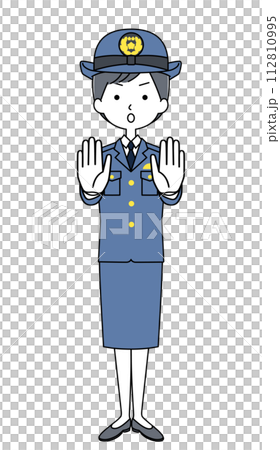 阻止女警插畫 阻止女警插畫 112810995