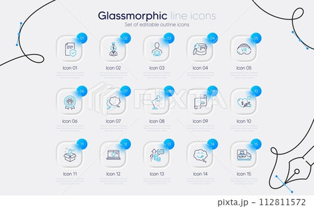 Set of Vr, Spanner and Delivery truck line icons for web app. Brush, Social care, Insurance policy icons. Yummy smile, Seo laptop, Speech bubble signs. Dog competition, Yoga balance. Vector Set of Vr, Spanner and Delivery truck line icons for web app. Brush, Social care, Insurance policy icons. Yummy smile, Seo laptop, Speech bubble signs. Dog competition, Yoga balance. Vector 112811572