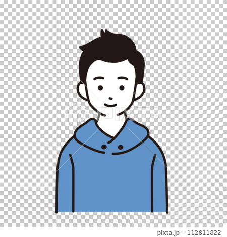 小學生的簡單插圖，上半身朝前 112811822