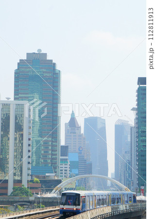 View of BTS Saint Louis station in Bangkok 112811913