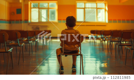 young boy in Classroom Environment 112811985