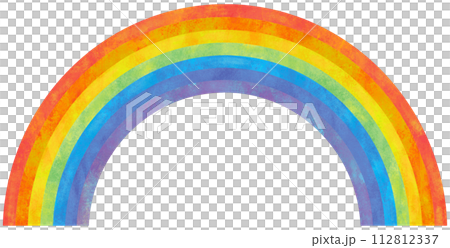 Rainbow illustration material 112812337
