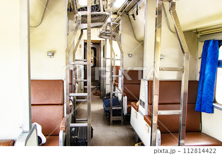 Day and night coach of new special express Thai train with air conditioned. Sleeper train filled with various amenities Whether brand new bed, bathroom, food booth, staff to serve us in various ways.	 112814422
