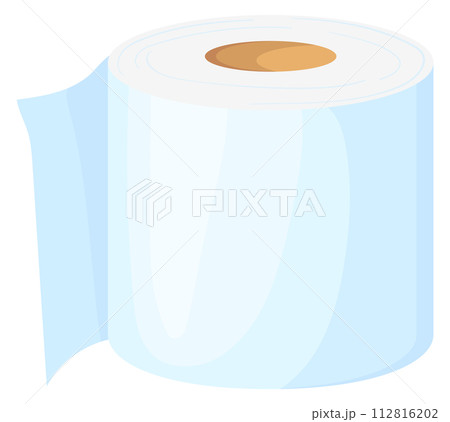 Clean paper towel roll. Cartoon toilet tissue 112816202
