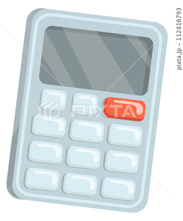 Calculator cartoon icon. Math education. Accounting tool Calculator cartoon icon. Math education. Accounting tool 112816793