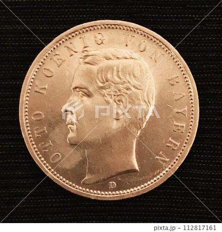バイエルン国王 オットー1世 5マルク銀貨の写真素材 [112817161