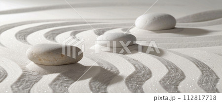 AI-generated content. Zen stones banner 112817718