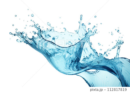 Water splashes isolated on white background. 112817819